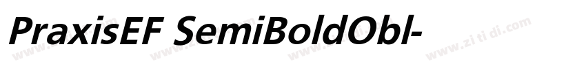 PraxisEF SemiBoldObl字体转换